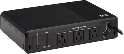 Tripp Lite 350VA UPS Desktop Battery Backup and Surge Protector, 210W, 3 Outlets, Home & Office UPS, Small Form Factor, Wall Mounting Option, 5ft Cord, 3-Year Warranty (BC350R)
