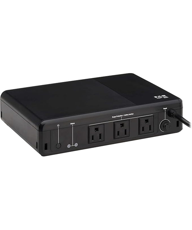 Tripp Lite 350VA UPS Desktop Battery Backup and Surge Protector, 210W, 3 Outlets, Home & Office UPS, Small Form Factor, Wall Mounting Option, 5ft Cord, 3-Year Warranty (BC350R)