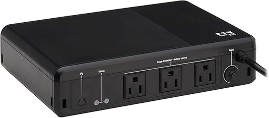 Tripp Lite 350VA UPS Desktop Battery Backup and Surge Protector, 210W, 3 Outlets, Home & Office UPS, Small Form Factor, Wall Mounting Option, 5ft Cord, 3-Year Warranty (BC350R)