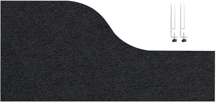 VERSARE SoundSorb Desktop Privacy Panels | Noise Dampening Modesty Panels for Desks | Edge Clip Mounts | PET Material | 48" x 12"-24" Black Panels with Edge Clips