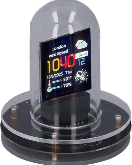 IPS Nixie Tube Clock Simulation, RGB Digital Display, 12/24h Weather Mode, Electronic Album Feature with No Assembly Required, Retro Friends