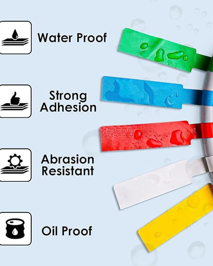 Phomemo D30 Cable Label Colorful Waterproof Wire Cord Labels, (12.5mm X 74mm) 65 Labels/Roll, Tags Stickers Tear Resistant Flexible, Phomemo d30 Label Tape -Black on Yellow Paper, 3 Roll