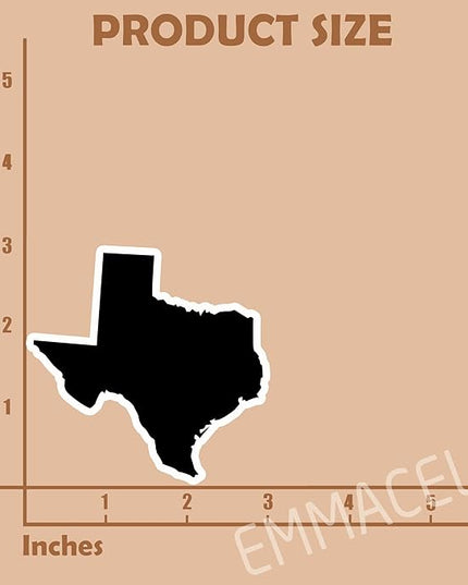 (3PCS) Texas State Map Stickers, US State Stickers - Waterproof Vinyl Decals for Tumblers, Water Bottles, Laptops, Books, Scrapbooks, Great for Texas Lovers 3 x 3 Inch