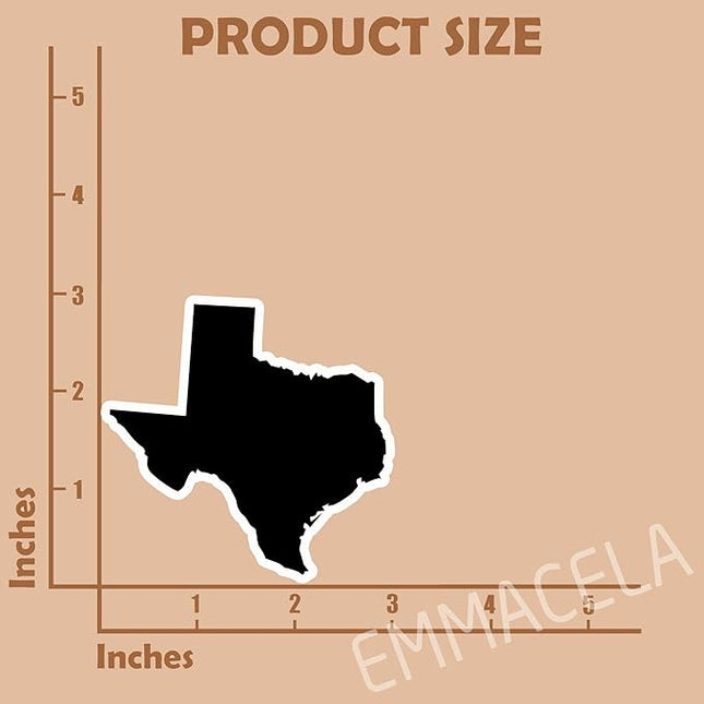 (3PCS) Texas State Map Stickers, US State Stickers - Waterproof Vinyl Decals for Tumblers, Water Bottles, Laptops, Books, Scrapbooks, Great for Texas Lovers 3 x 3 Inch