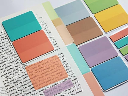 ELII 300 Pcs Tabs 2 Inch Sticky Index Tabs, Writable and Repositionable Book Tabs Page Tabs Colored Page Markers, Tabs for Books, Notebook Tabs, Tabs for Annotating Books (Pastel)