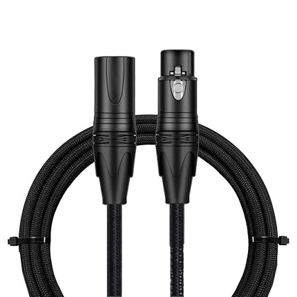 Premium XLR to XlR Cable (3 Feet 1-Pack) Noise-Canceling Balanced Wire Connector, 3 Pin XLR Microphone Cables Oxygen-Free Copper (OFC) Male to Female Mic Cord for Speaker Mixer, Studio,Podcast
