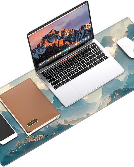 Galdas Gaming Mouse Pad XXL XL Large Long Extended Big Mousepad Non-Slip Rubber Keyboard Mouse Pad with Stitched Edges for Laptop Home Office (31.5x11.8x0.08 Inch) -Clouds