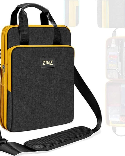 ZINZ Slim & Expandable Case 12.9 13 inch Travel Laptop Shoulder Bag for MacBook Air/Pro 13" M4/M3/M2/M1, iPad Pro 12.9"/13"/11", iPad Air 13",B01K04