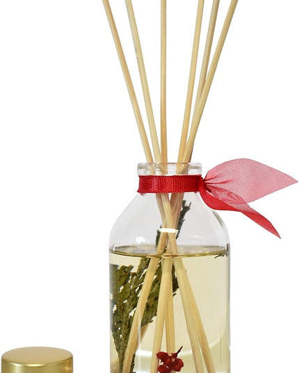 LOVSPA Reed Diffuser Set, Joy Winterberry Spruce Scented Oil Diffuser with Sticks, Home Fragrance Accessories for Bathroom Shelf Decor, Aroma Diffusers for Home or Office Desk, USA Made