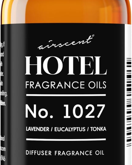 AirScent Hotel Diffuser Oil No. 1027 Inspired by The Zen Hotel Scent - Premium Fragrance Oil for Ultrasonic and Waterless Diffusers and Crafting - 30 mL, 1 fl oz Glass Bottle with Dropper