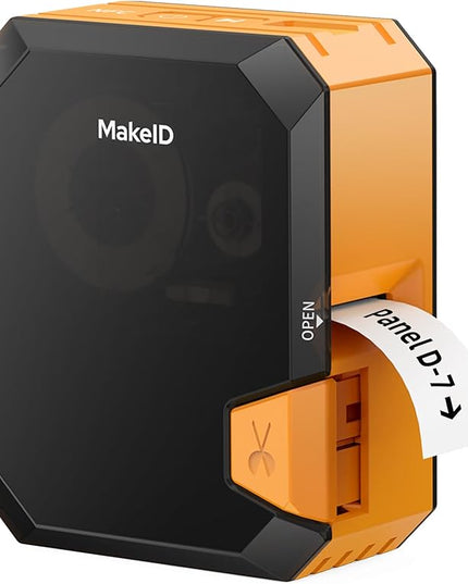 Makeid P31S Portable Industrial Label Printer, 1" Print Head with Bluetooth, Mobile/PC Software, with 0.75" x 19.68ft Label for Wire, Cable & Heat Shrink Tubes at Job Sites.