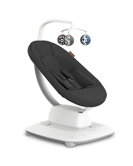 UPPAbaby Mamaroo Smart Swing – Customizable Soothing Modes with MotionSync Technology – Infant Recline + Bluetooth Enabled – Included Newborn Insert – Jake (Charcoal Mélange)