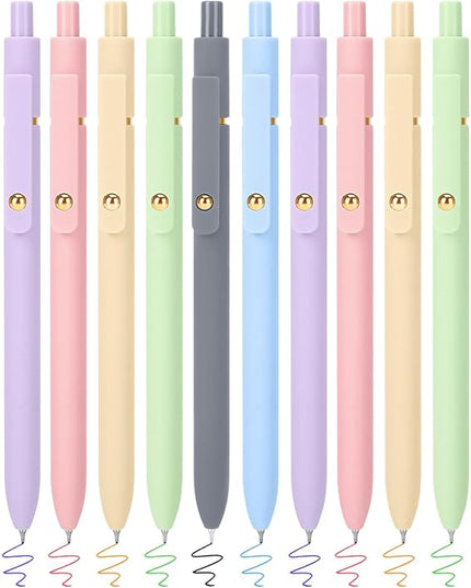 FIOVER Colored Pens, 12 Pack Colorful Gel Pens, Quick-Dry 0.7mm Medium Point for Journaling, Note Taking, Doodling, Aesthetic Office School Supplies, Gifts for Women Men(12PCS Multiple Colors)