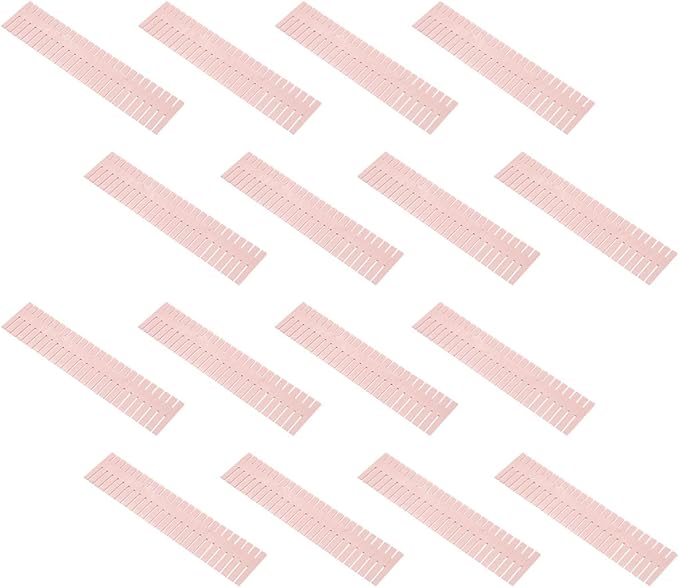 Plastic Drawer Dividers 16pcs Set 4 Sets Pink Long 37X7Cm Plastic Storage Organizer for Socks Underwear Closet Organization and Drawer Separation