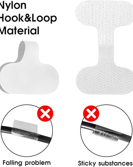 40 Pcs Cable Labels Hook and Loop Cable Labels Self Adhesive Writable Cable Wraps Paste Wire Tags Mini Waterproof Cable Tags for Electronics Computers Management Organizer Identification