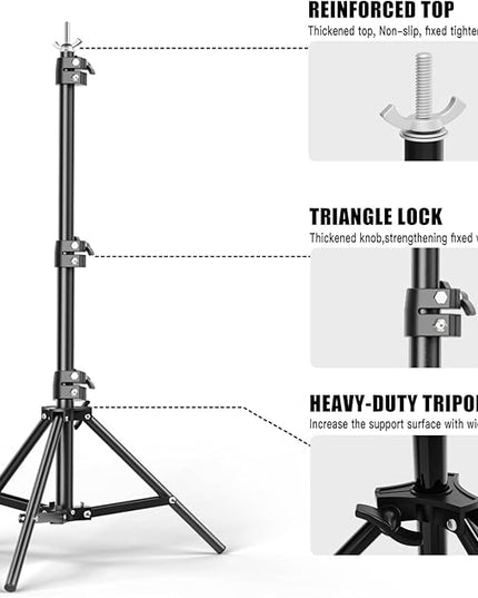 10x20FT Backdrop Support Stand for Photography，Adjustable Width & Length Backdrop Stand Background Support System Kit for Photo Video Studio Shooting, Party, Outdoor, Wedding
