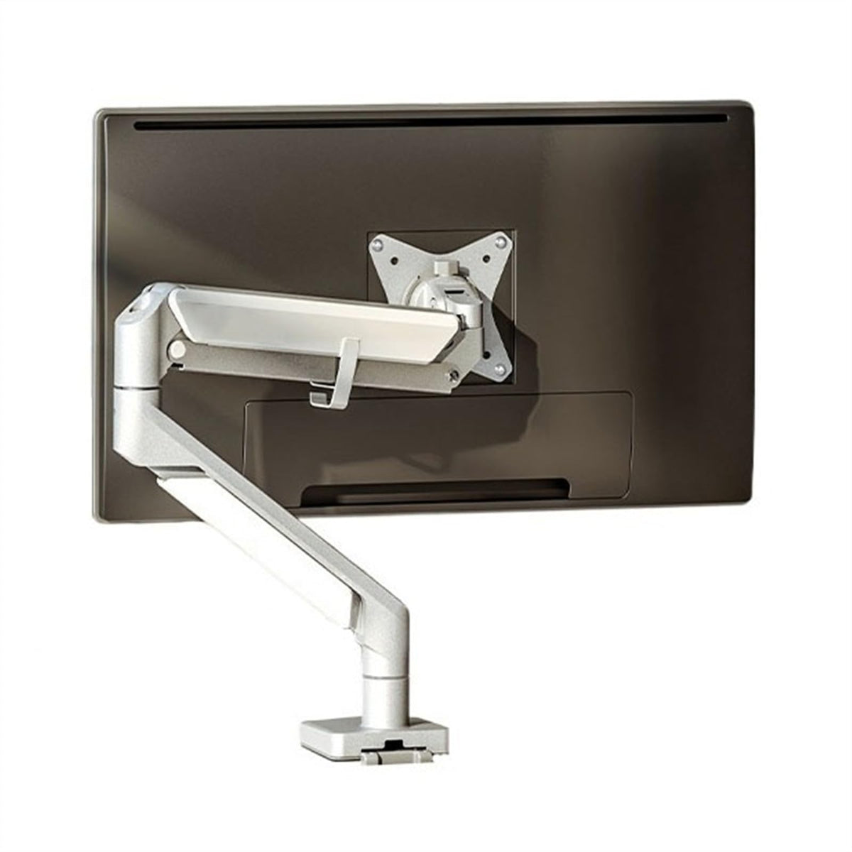 Monitor Arm Single Monitor Desk Mount for 17-32 Inch Screens, Ergonomic Adjustable Gas Spring Monitor Arm with USB, C-Clamp & Grommet Base, 75/100Mm Monitor Mo,