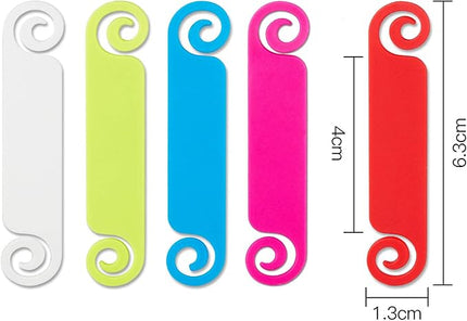Mudder 100 Pieces Cable Tags Management Tags Multicolor Cable Cord Wire Labels Hook and Loop Wire Identification Labels for USB Computer Phone Charger