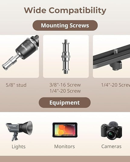 SMALLRIG Friction Magic Arm Camera Mount with Super Clamp and Platform, Overhead Camera Desk Mount Srand, Studio Space Saver, Heavy Duty Mount/Bracket for Lights, Cameras