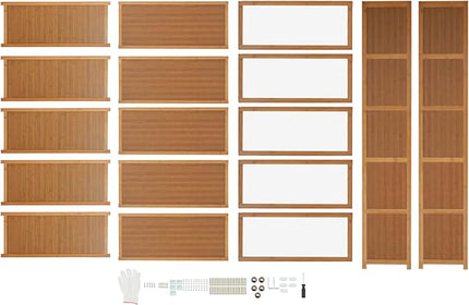 11 Tier Shoe Storage Cabinet, Bamboo Shoe Storage Cabinet Tall, Free Standing Shoe Racks Organizer with Cover, Multi Tier Vertical Shoe Rack Organizer for Entryway Office Living Room