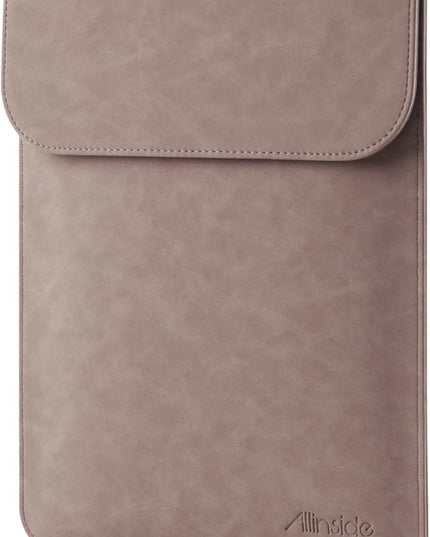 Allinside 13-13.3 inch Laptop Sleeve Case for MacBook Pro 14 2021–2024 (A2918, A2992, A3112, A3401, A3185)/MacBook Air 13 2010-2017/MacBook Pro 13 2010-2015, PU Suede Leather Laptop Case Cover, Pink