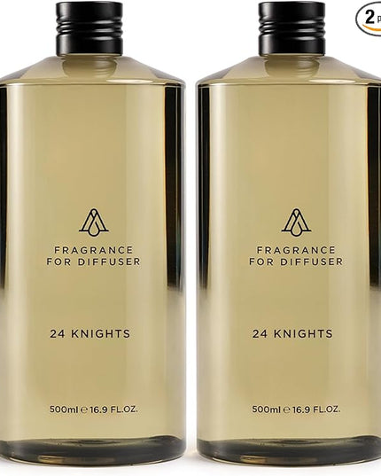 AromaPlan Hotel Scents 24 Knights 16 Fl Oz 2 Pack (946ml), Home Luxury Aroma & Hotel Fragrance Diffuser Oil- Hotel Diffuser Oil for Aromatherapy- USA Made, Bigger Bottle, Bolder Aroma & Longer Lasting