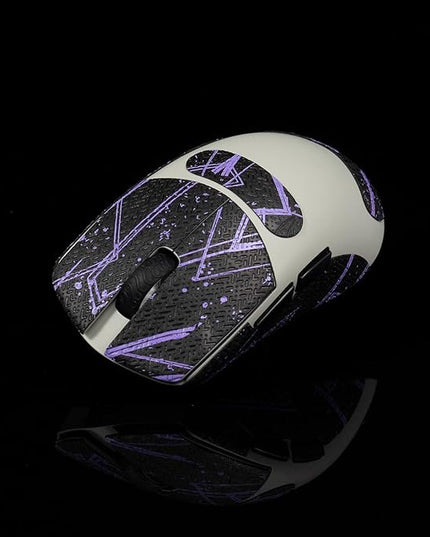 Grip Tape for Lamzu Maya X - Anti-Slip,Enhanced Control, Sweat Resistance,Improves FPS Gaming Grip & Mouse Protection [Pre-Cut] Black Purple 0.5mm