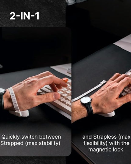 DELTAHUB Carpio G2.0 - Advanced Ergonomic Right-Handed Gaming Wrist Rest for Mouse - Superior Support for Serious Gamers - Anti-Fatigue, Smooth Glide (Large, Right, Pink)
