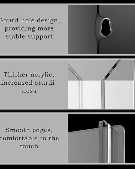 Acrylic Brochure Pamphlet Holder, 6 Magazine Holders and 6 Pamphlet Holders, Clear Brochure Display Stand Wall Mount, Trifold Flyer Rack, Literature Storage Rack for Home, Offices, Waiting Room
