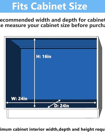 LOVMOR 2 Tier Individual Pull Out Cabinet Organizer 22½" W x 21½" D, Slide Out Kitchen Cabinet Storage Sliding Shelves