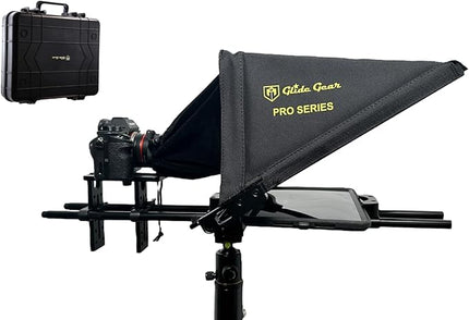 Glide Gear TMP 750 Teleprompter – All Camera & Smartphones, Tablets – 17" Glass, Hard Case, No Assembly