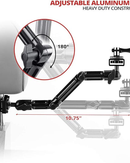 Tackform Headrest Mount for GoPro and Other Action Cameras,10.75 Inch