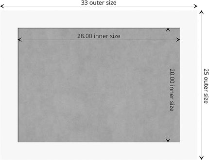 Amanti Art White Framed Magnetic Board 25x33 Medium Vision Board for use with Magnets, 100% Metal Sheet to Display Items as Office Decor or for Home Organization in mudroom, Kitchen or Kids Room