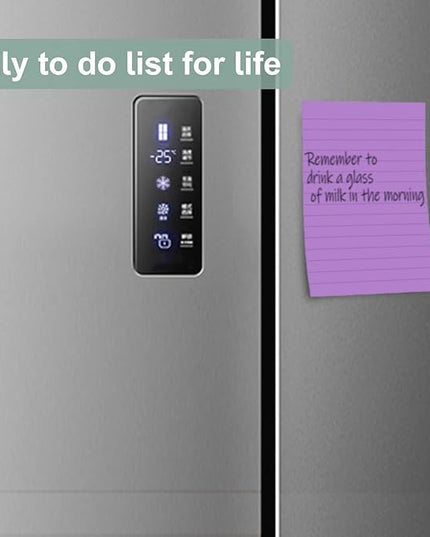24 Pack Lined Sticky Notes 4X6 in Self Sticky Note Pads Colorful Post Stickies for Office, Home, School, Meeting, 50 Sheets/pad, (Light Color)