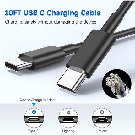iPhone 17 Charger Fast Charging,2Pack 45W USB C Charger Block Power Adapter&10FT Type C USB C to C Cable Cord for iPhone 17 Pro Max/17 Air/17 Pro/17/16e/16 Plus/15 Pro Max,iPad Pro/Mini/Air,Galaxy S25