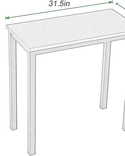 DlandHome 31.5 inch Computer Desk Home Office Table Writing Desk Study Table Gaming Desk Workstation (31.5 inch, Rustic Brown)