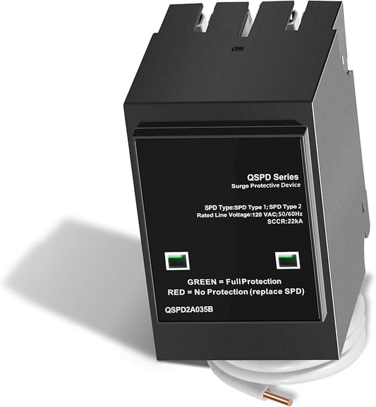 Replacement for Siemens QSPD2A035B 1-Phase 3-Wire Surge Protection Device, 120/240 VAC, 35 kA SCCR, 2 Poles