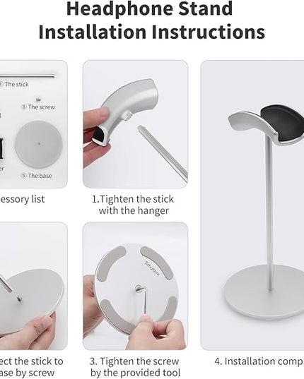 Srhythm Headphone Stand,Metal Headset Holder for Space-Saving and Display