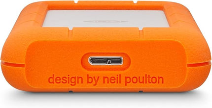 LaCie Rugged USB-C, 4TB, Portable External Hard Drive, Drop, Shock, Dust, Rain Resistant, for Mac & PC (STFR4000800)