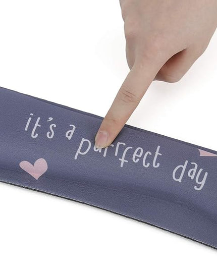 RICHEN Keyboard Wrist Rest and Mouse Pad with Wrist Support, Memory Foam Set for Computer/Laptop/Mac,Gaming and Office, Sturdy & Comfortable & Lightweight for Easy Typing & Pain Relief (Cute Cat)