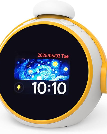 AI Clock, Alarm Clock for Kids, Clock with ChatGPT, AI Device, Sound Machine to Wake Alarm Clock for Toddlers and Kids,3-15 Years Bedroom, 2.4G WiFi, 2.8 Inch Screen
