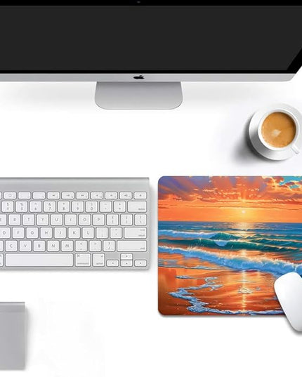 sea Wave Square Mouse pad, Texture, Waterproof, Anti Slip Rubber Base, Computer Mouse pad, Laptop Mouse pad
