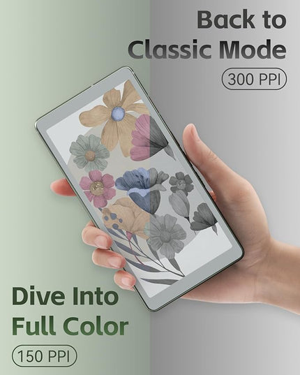 6.13'' AiPaper Reader C with Color Display, E Ink eReader Device with Adjustable Warm and Cool Light, Ultra-Thin & Light, AI Integrated, 128GB Storage
