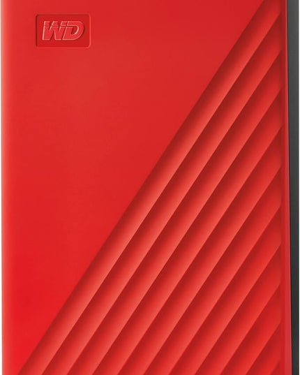 WD 5TB My Passport, Portable External Hard Drive, Red, Backup Software with Defense Against ransomware, and Password Protection, USB 3.1/USB 3.0 Compatible - WDBPKJ0050BRD-WESN