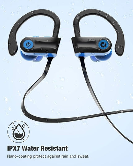 Bluetooth Headphones, Otium Wireless Sports Earbuds, Waterproof IPX7 w/Mic, HD Stereo in-Ear Earphones, Case, Fast Pairing, Gym Running Workout, 10 Hrs Battery Noise Cancelling Headsets