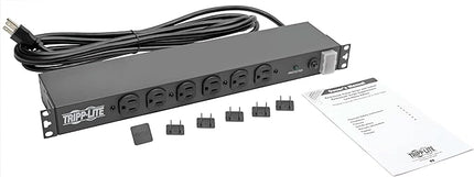 Tripp Lite 14-Outlet Rack Mount Surge Protector Power Strip PDU, 15A, 120V, 3000 Joules, 15ft Cord with 5-15P Plug, 1U Horizontal Rack Mount, Lifetime Manufacturer's Warranty (DRS-1215)