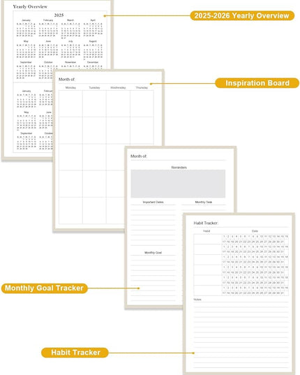Academic Planner for 2026 or Anytime – A5 Undated Weekly Student Planner For Homeschool, High School, College & Nursing Students, 200 Pages, 5.8" x 8.5", Beige