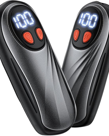 Hand Warmers Rechargeable 2 Pack, 6000mAh Electric Hand Warmers, 5-Level Heating with Battery Display, Reusable Portable Pocket Heater, Gifts for Christmas, Outdoor, Golf, Travel, Hunting, Camping