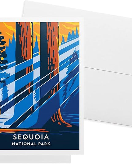 Twigs Paper - Assorted Nature National Parks Greeting Cards - Stationery Cards with Envelopes - Thank You and Blank Note Cards - Greeting Cards for All Occasions - Made in USA (5.5 x 4.25, Set of 12)