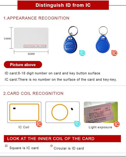 HiLetgo 125Khz EM4100 USB RFID ID Card Reader Swipe Card Reader Plug and Play with Cable First 10 Digit (Only Read 125kHz ID Card, Cannot Read IC Card. See Product Pictures)